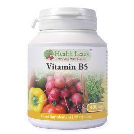 Vitamin B5, Pantothenic Acid, Food Supplement, 400mg X 90 Capsules ...